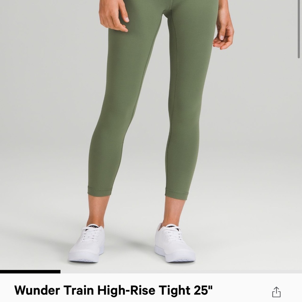 Lululemon Green Twill Leggings